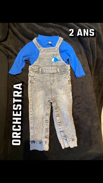 Ensemble polo salopette orchestra 2 ans