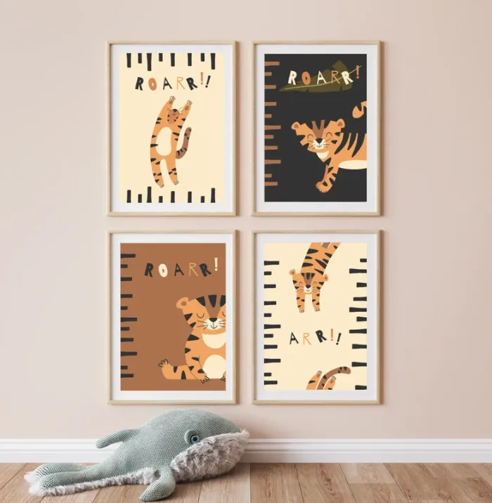 Affiches “Roarrr Baby Jungle” pour chambre enfant - photo numéro 3