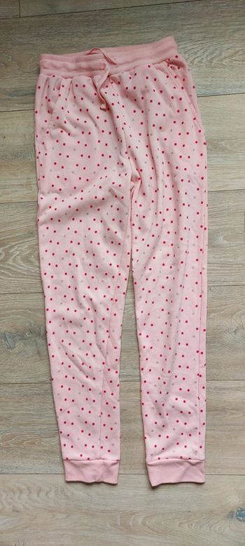 Pantalon de training rose à gros points roses et gris, Tex, 13/14 ans, mis 1 fois