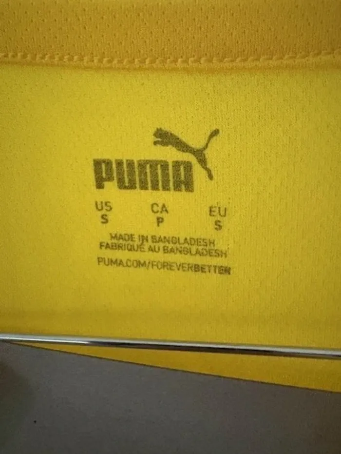 t shirt de sport homme puma jaune taille S - photo numéro 6