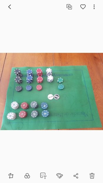 Tapis + jetons poker