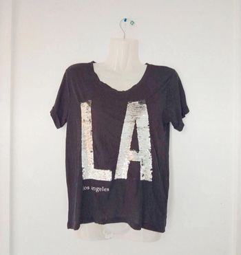 Tee-shirt a strass  réversible femme c