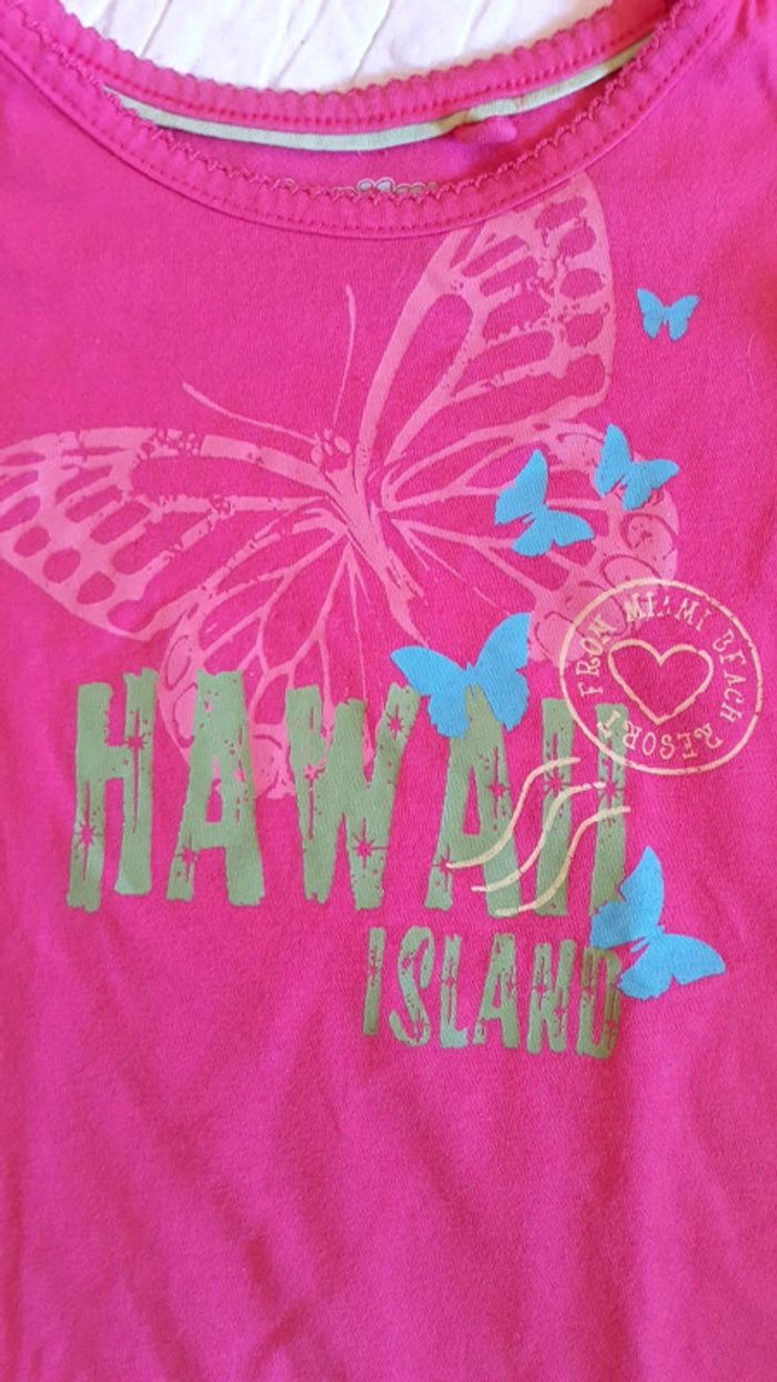 Tee-shirt rose papillon - photo numéro 2