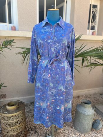 Robe à motif des années 70 - en très bon état - taille 42/XL