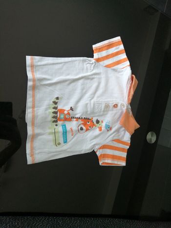 Polo blanc et orange
