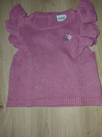 Pull sans manches avec paillettes