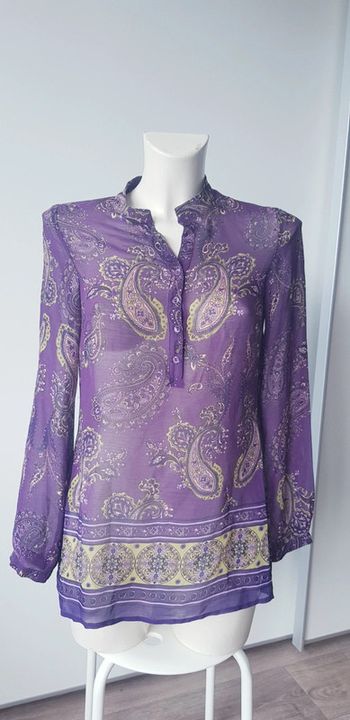 Blouse transparente à manches longues