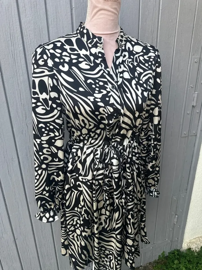 Robe été manches longues légère imprimé 36/S - photo numéro 2