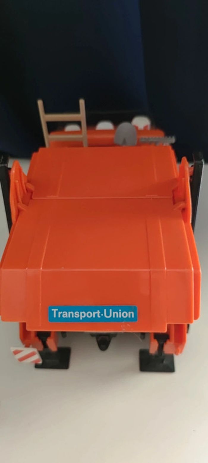 Playmobil Klicky N 3471 Camion porte- containers + 3 ouvriers vintage - photo numéro 5