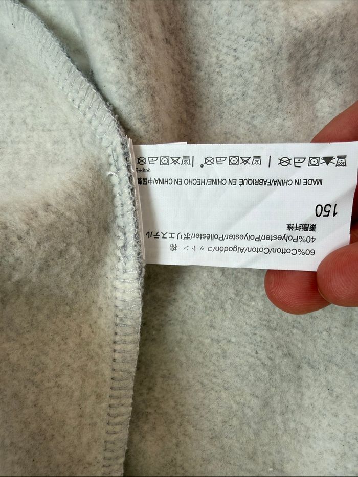 Sweat à capuche gris en coton moumoute à l’intérieur - photo numéro 6