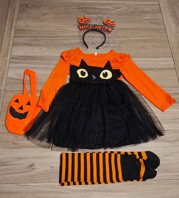 Ensemble de costume fille fête halloween bandeau et sac