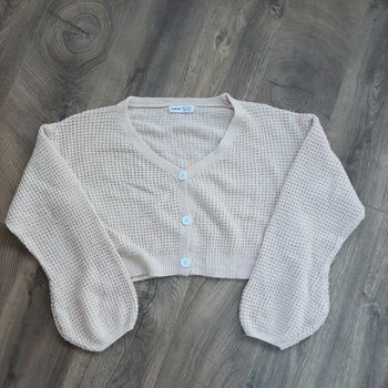 Gilet court maille fille 12 ans 