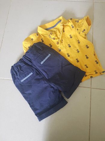 Tee-shirt et short 9mois garçon