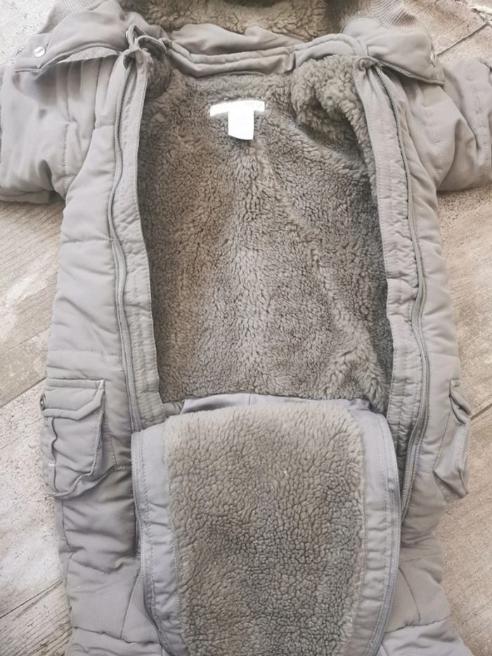 🌿Combinaison bébé chaude taupe 56cm - photo numéro 4