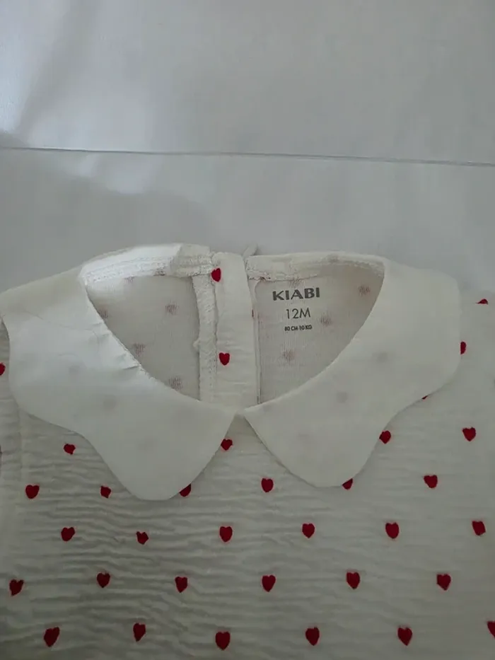 Robe bébé fille 12 mois motif coeur - photo numéro 2