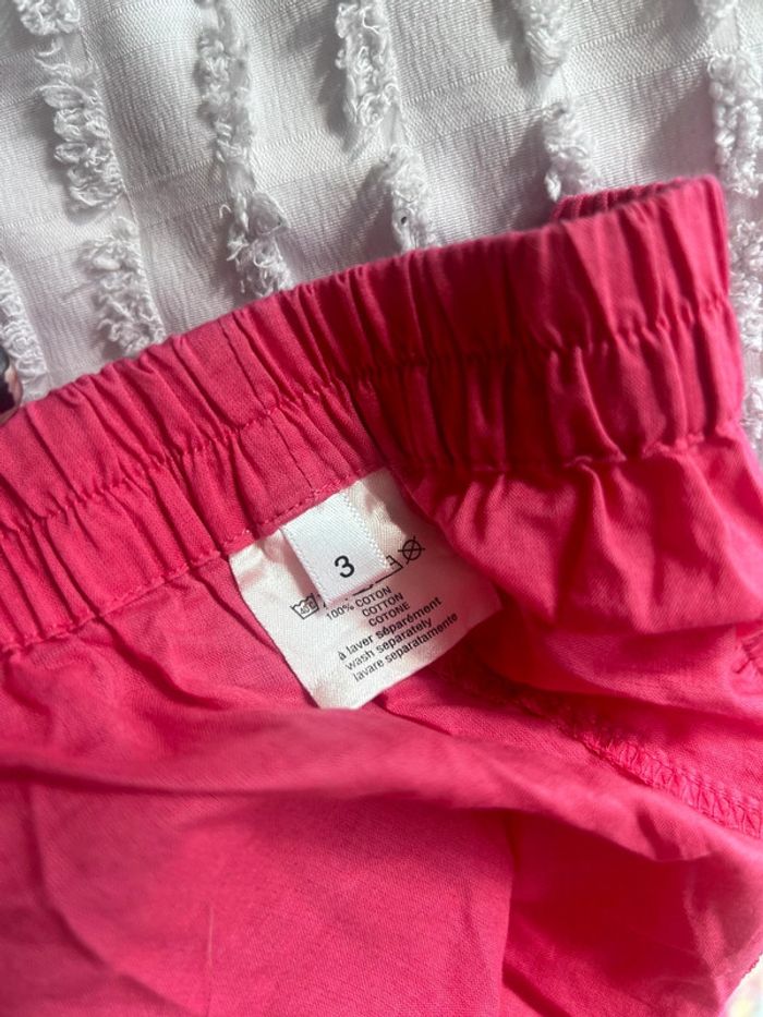 Pantalon fluide rose – Taille M – Jambes larges – À cordons - photo numéro 5