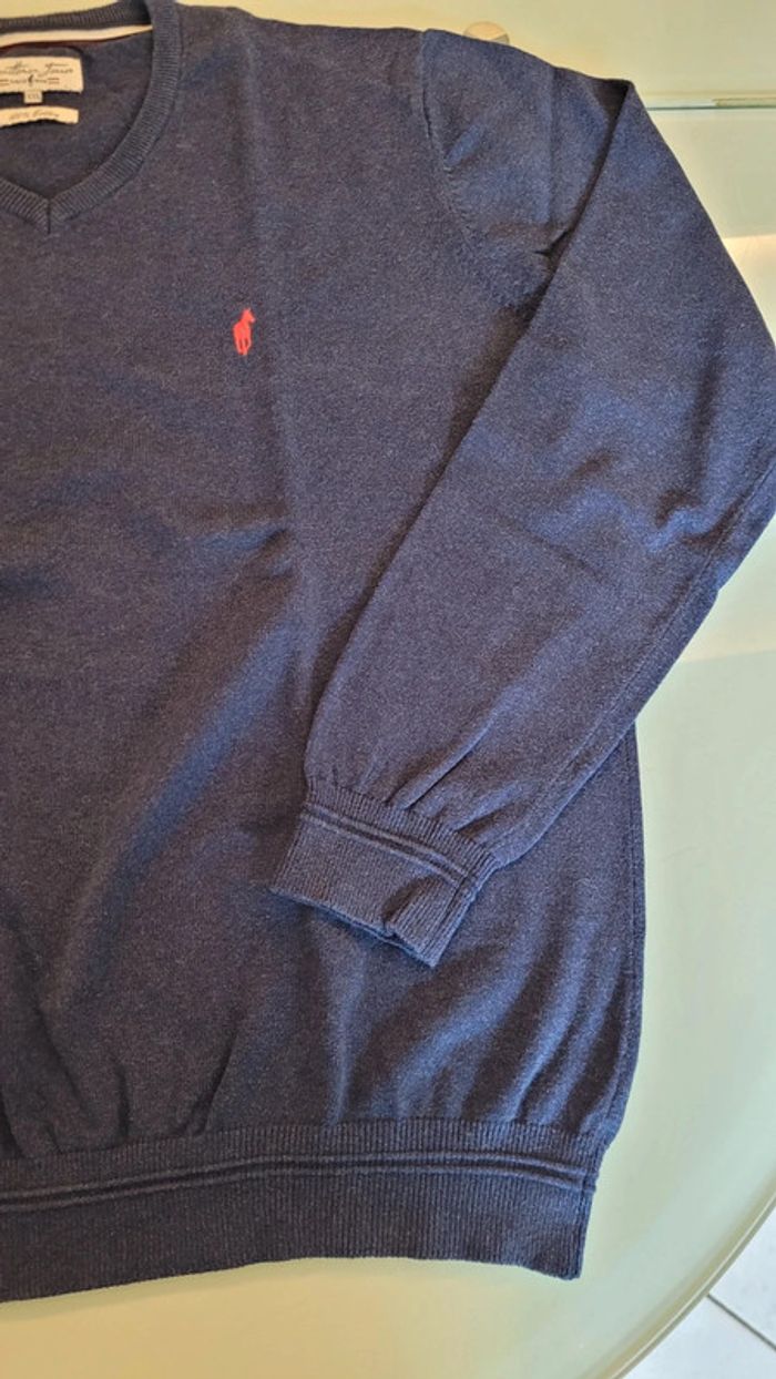 Pull fin manches longues col V 100% coton - photo numéro 3