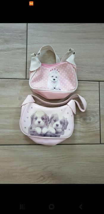 2 petits sac a main filette chiens