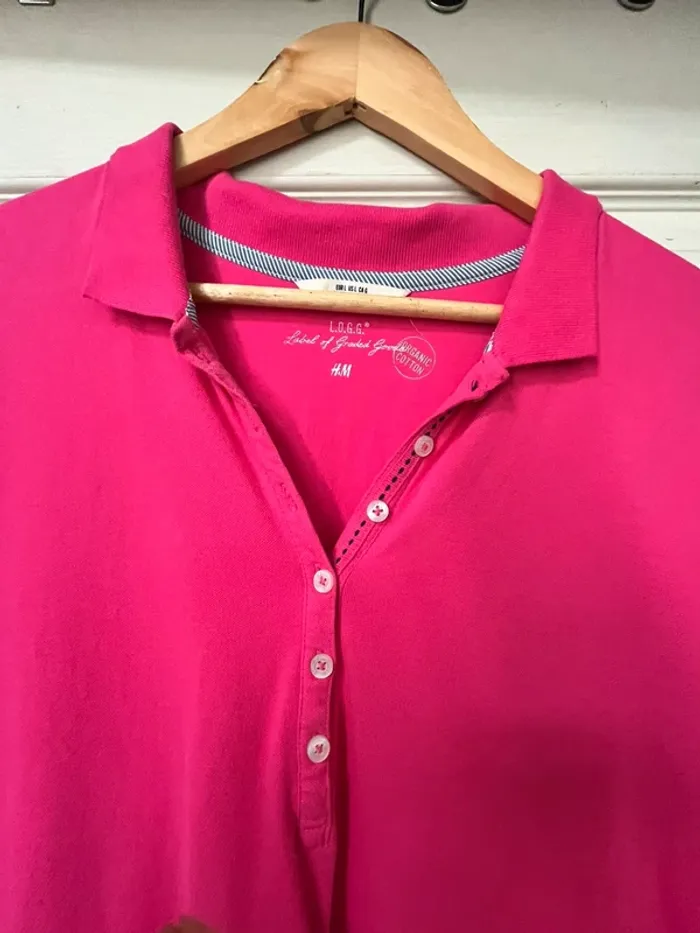 Polo long ou Robe Tennis rose fuchsia - taille 42 - T B État - photo numéro 3