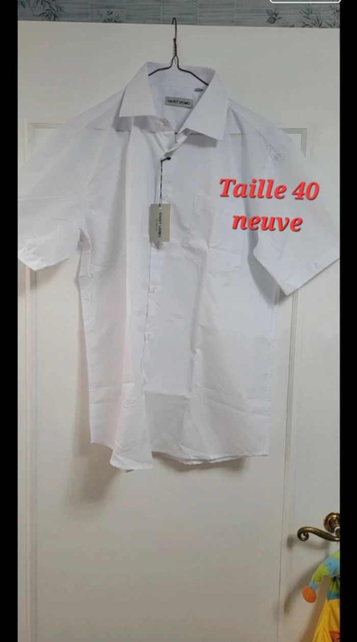 Chemise blanche MC taille 40 neuve
