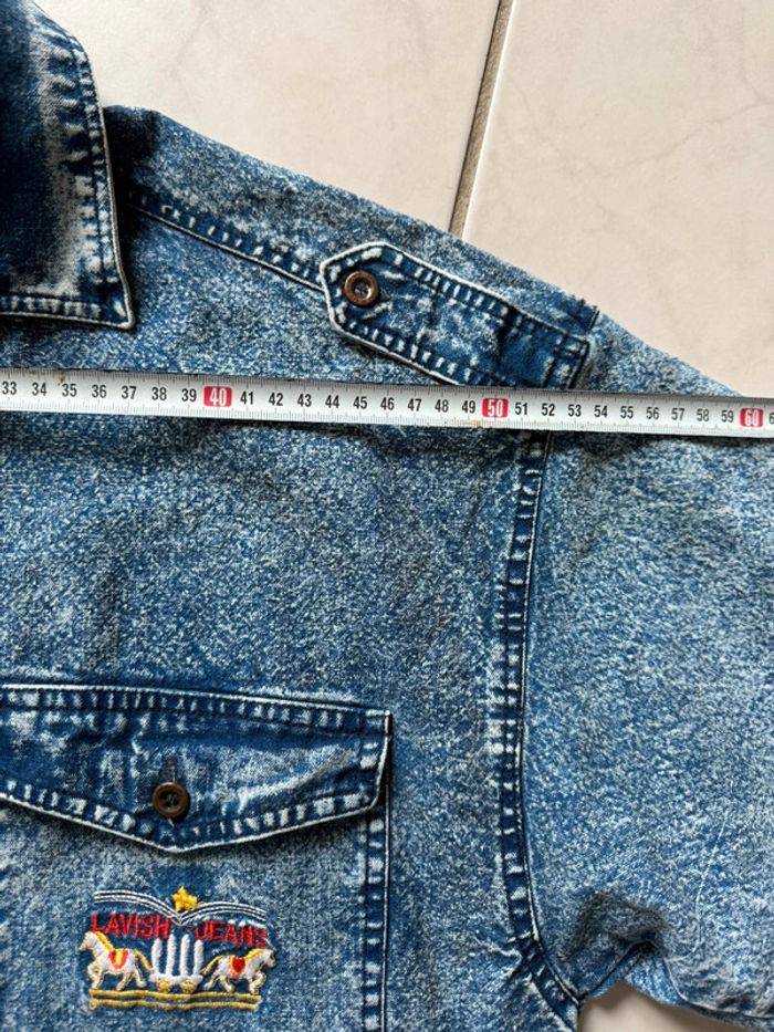 Chemise en jean denim délavé unisexe Maxyo fashion vintage taille M top état - photo numéro 6
