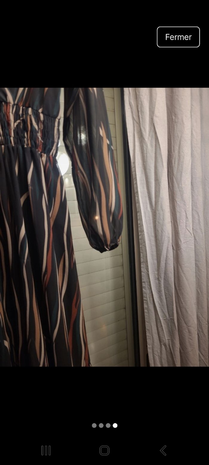 Robe midi voile à élastique - photo numéro 4