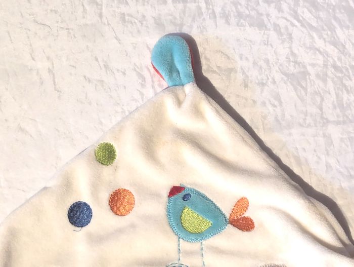 Tissu Blanc Doudou Carré Petite Souris Grise Oreilles Angles Animal Peluche Petits Enfants Bébés - photo numéro 6