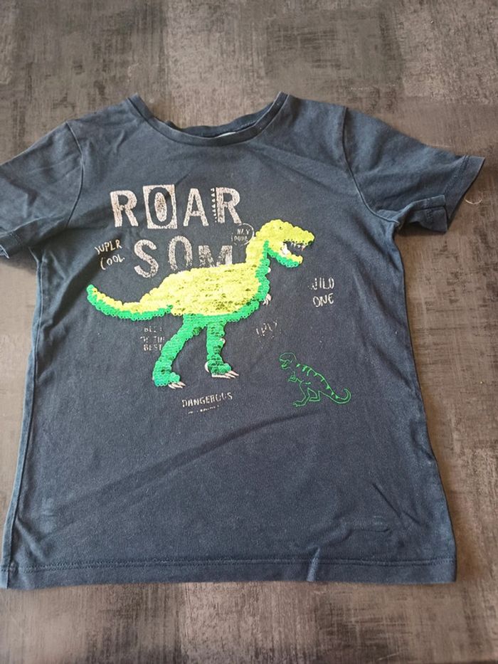 T-shirt dinosaure sequins - photo numéro 3