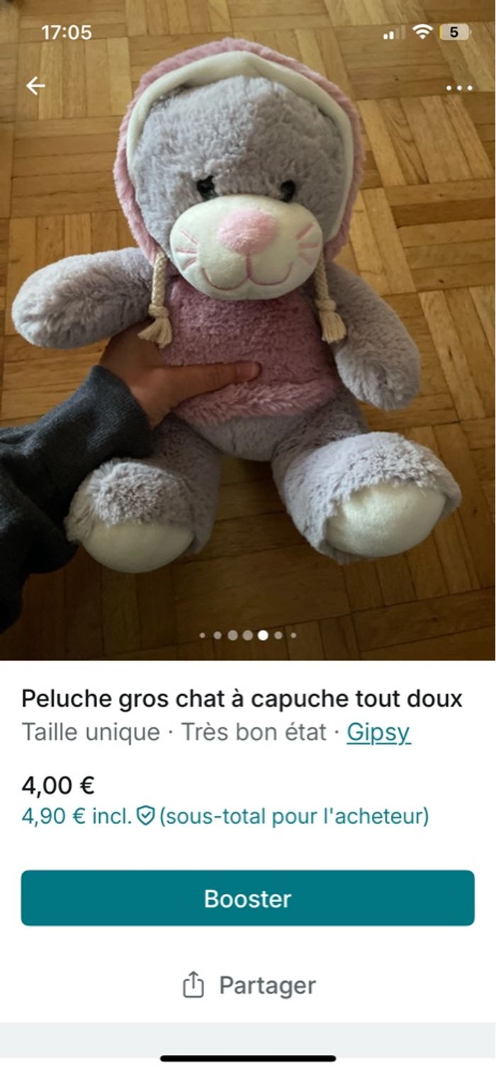 Petit chat avec chapeau amovible - photo numéro 6