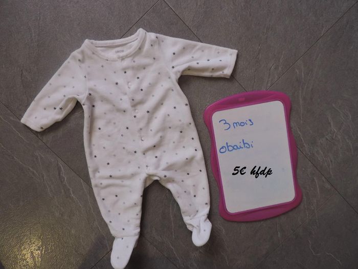 pyjama obaibi taille 3 mois