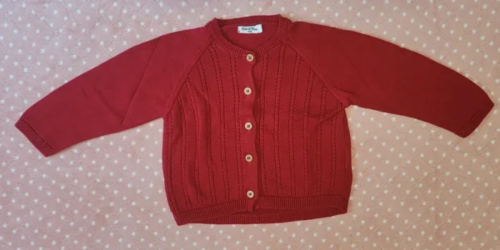 Gilet rouge - Taille 12mois