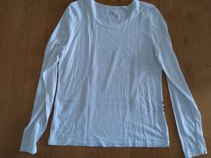 Maillot blanc ML à motifs noir et doré - photo numéro 2