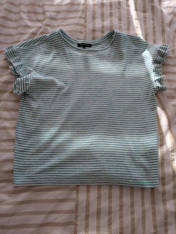 T-shirt Bonobo - Maille Bouclette Rayée & Volants