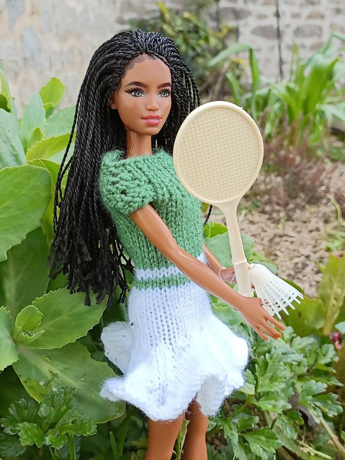 Robe de tennis pour poupée barbie