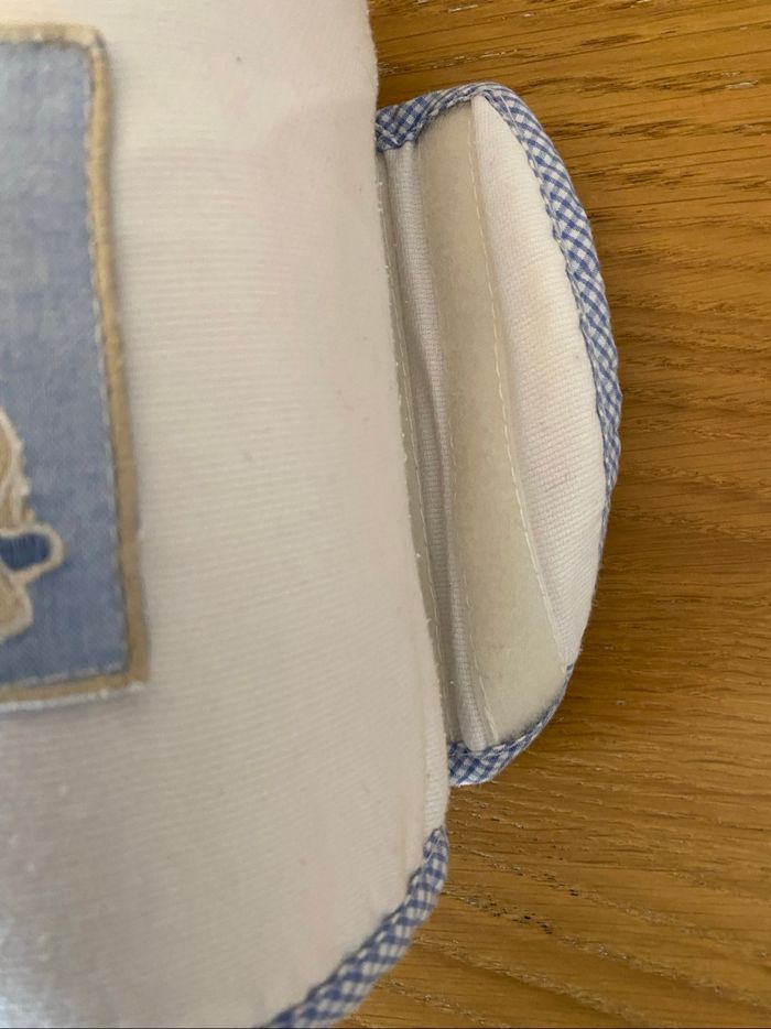Coussin cale bébé positionneur blanc/bleu réglable - photo numéro 4