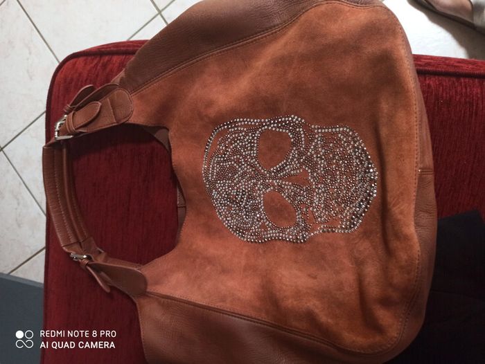 Joli sac dessin tête de mort brillant - photo numéro 2