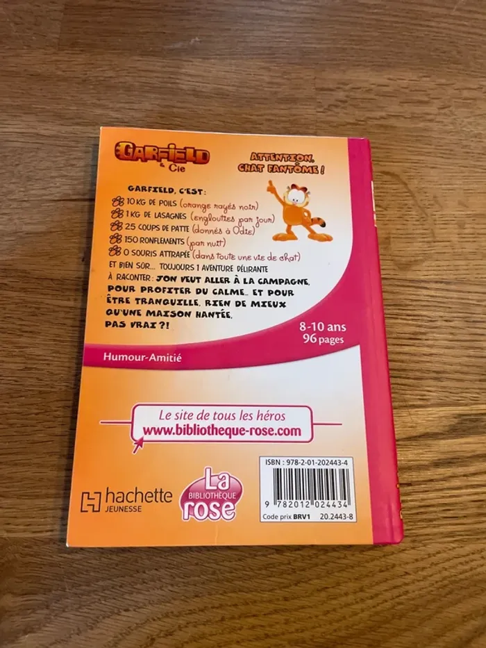 Livre La bibliothèque Rose Garfield et Cie Attention chat fantôme ! Numéro 9 - photo numéro 3