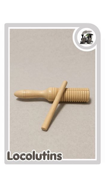 🚂 Guiro en bois – instrument de musique pour enfant