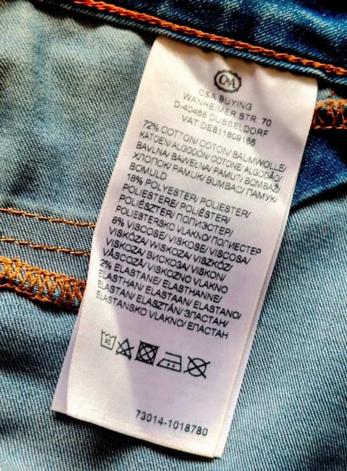 Jean skinny bleu délavé denim - Taille 36 C&A - photo numéro 11