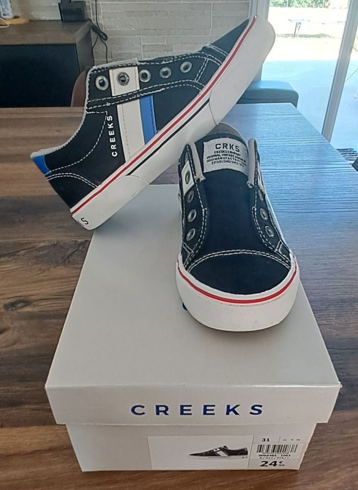 Baskets tennis noires garçons taille 31 Creeks