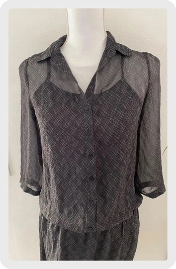 La City Robe Voile Noire & Grise Taille 36/S