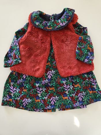 Ensemble 2 pièces robe et gilet assortis 18 mois DPAM