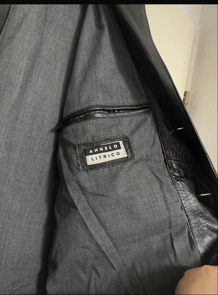 Veste en véritable cuir noir taille XL - photo numéro 8