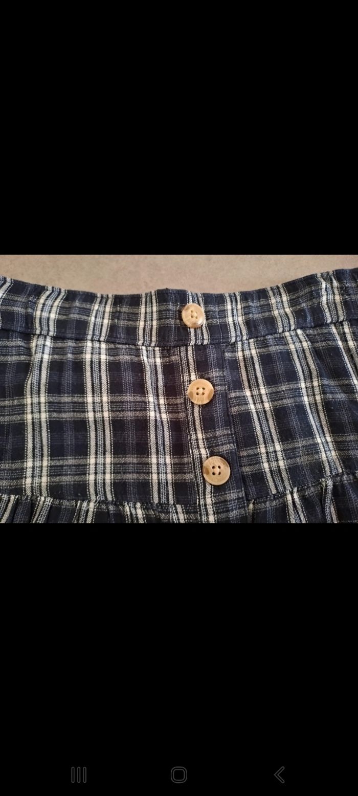 Jupe a carreaux marine Abercrombie - 7/8 ans - photo numéro 2