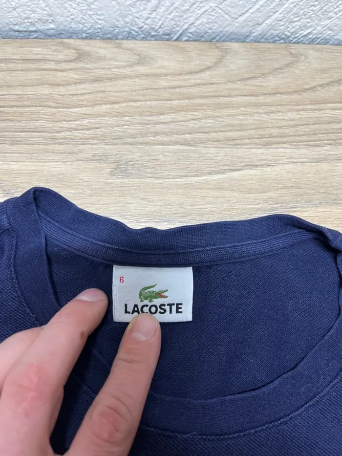 Lot de 2 polo + 1 t-shirt Lacoste - taille XL - couleur, violet, noir, vert - photo numéro 8