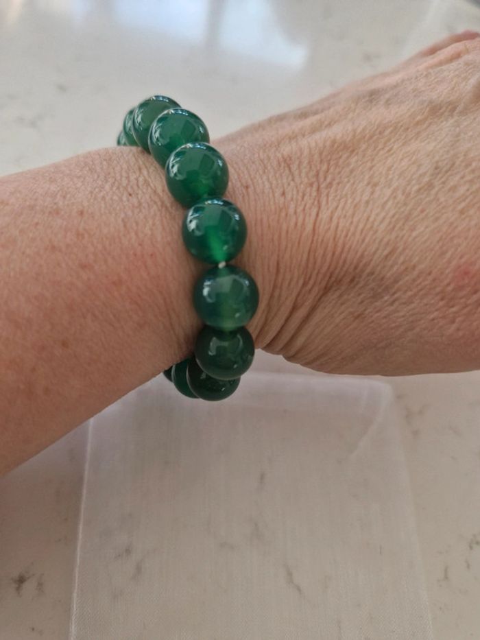 Bracelet pierre Agathe verte - photo numéro 2