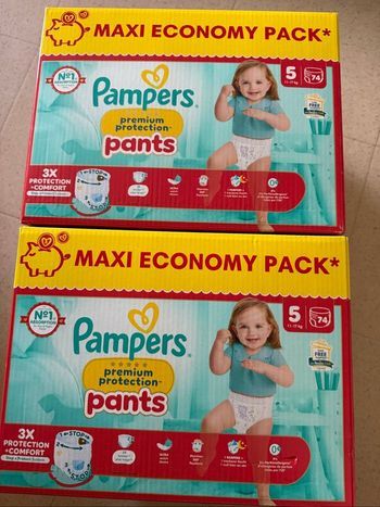 Lot de 2 maxi pack Pampers taille 5