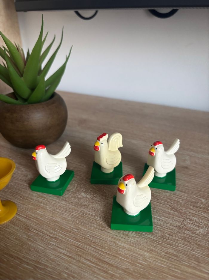 Lot figurine 4 poules lego duplo - photo numéro 2