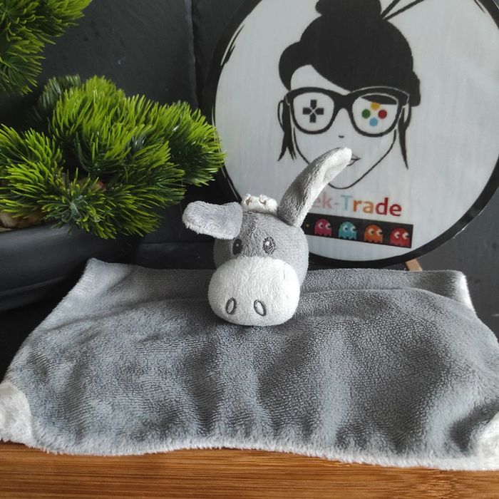 Doudou Nattou Âne Cheval Gris Beige Cappuccino Pois #geektradedoudou