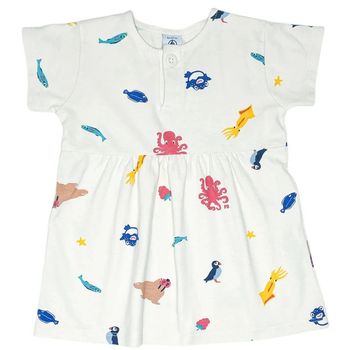 Petit Bateau Robe à manches courtes 6 mois en coton bio